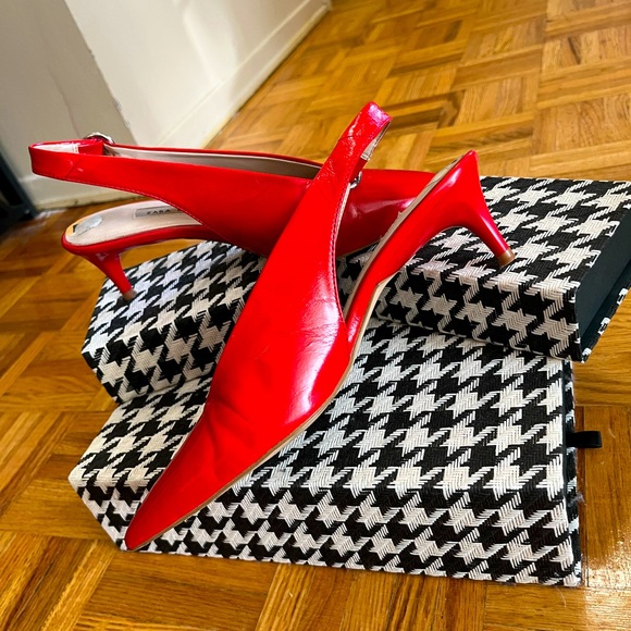 Zara Leather Heeled Shoes - Picture 2 of 8